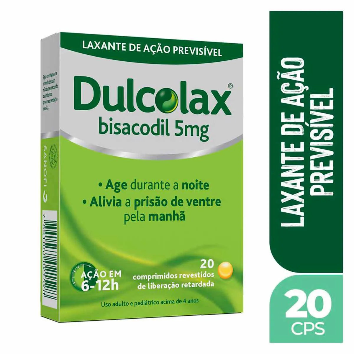 Laxante Dulcolax 5mg 20 comprimidos Dulcolax