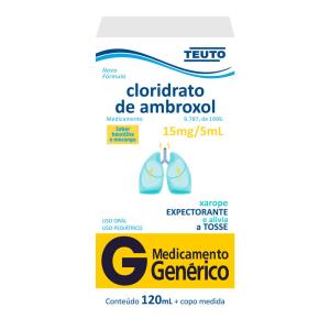 Cloridrato de Ambroxol Infantil 15MG/5ML com 120ML - Teuto